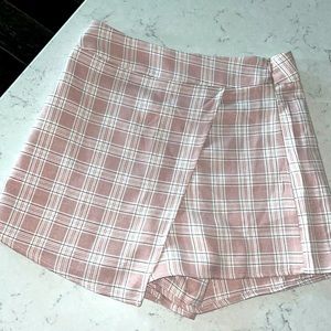 Light Pink Plaid Pair Skorts (shorts skirt) NWT